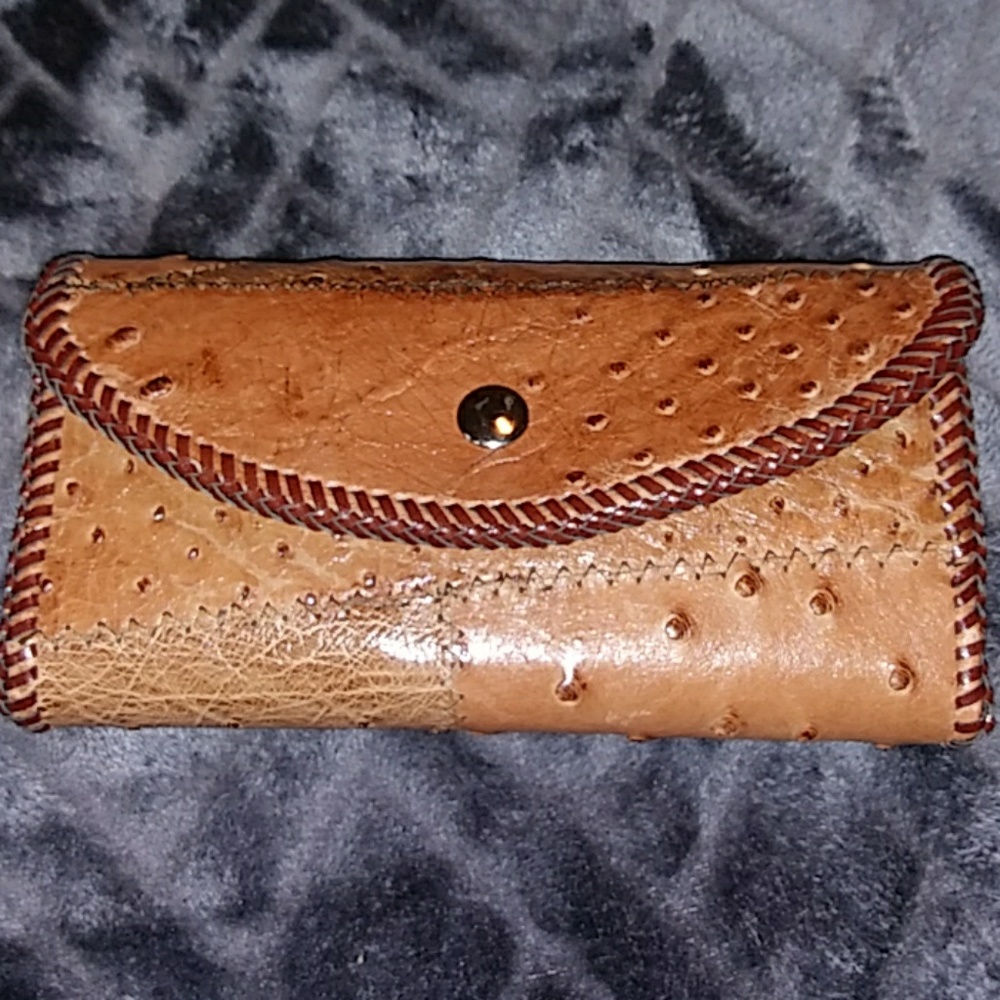 Tandy Ostrich Leather Full size Wallet